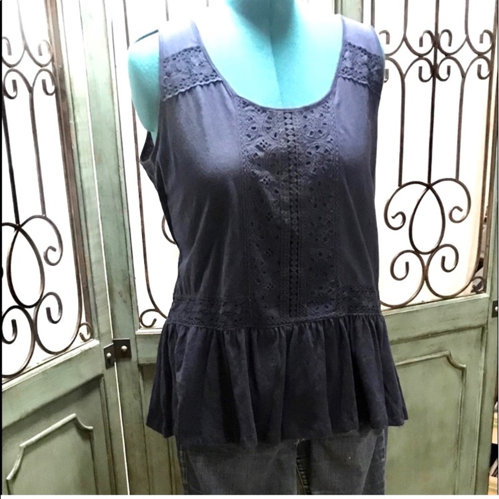 RXB Navy blue Tunic Tank top NWOT